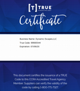 TRUE Acrredition Certificate