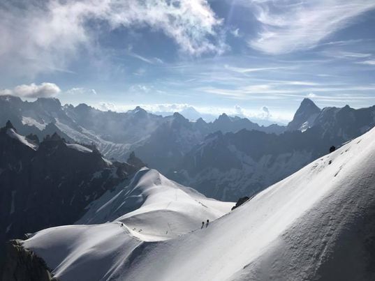 The view from the Augille Du Midi (12602 ft). 